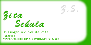 zita sekula business card